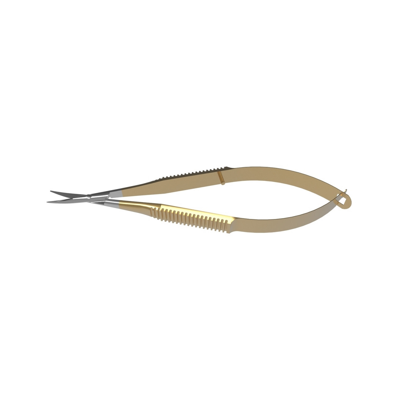 Scissors Spring Handle Type Curved Short Blunt