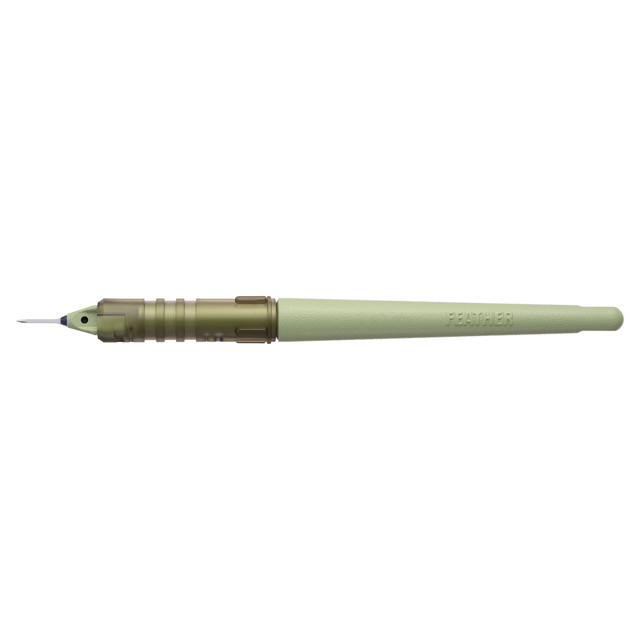 マイクロスリットナイフ 直 片面刃付 1.0mm セーフシールドハンドル(5本入)